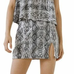 Endless Rose Front Slit Python Skirt