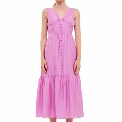 Endless Rose Front Button Dress With Back Bow -Endless Rose shop unnamed file 486