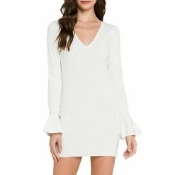 Endless Rose Bell Sleeve With Bodycon Knit Dress