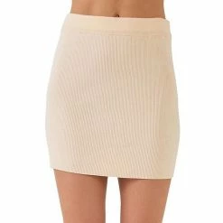 Endless Rose Banded Knit Mini Ivory -Endless Rose shop unnamed file 503