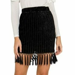Endless Rose Tassel Trim Mini Skirt