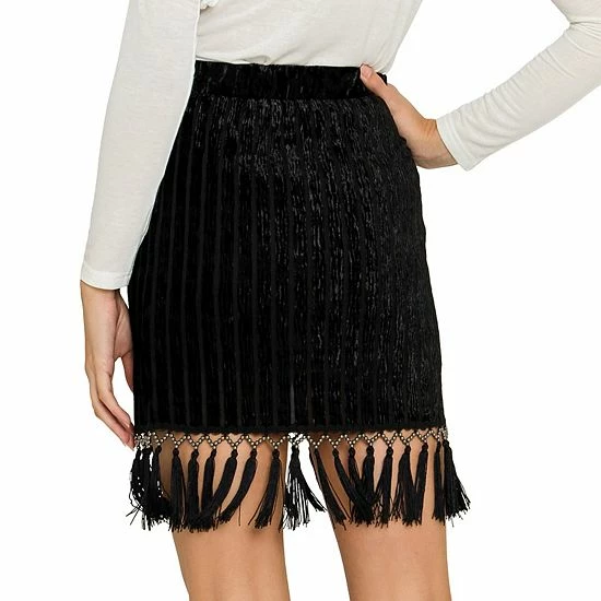 Endless Rose Tassel Trim Mini Skirt 4 Endless Rose Tassel Trim Mini Skirt - Image 2