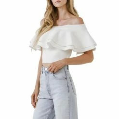 Endless Rose Off The Shoulder Crop Knit Top -Endless Rose shop unnamed file 523