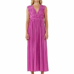 Endless Rose Pleated Straps Detail Midi Dress -Endless Rose shop unnamed file 528