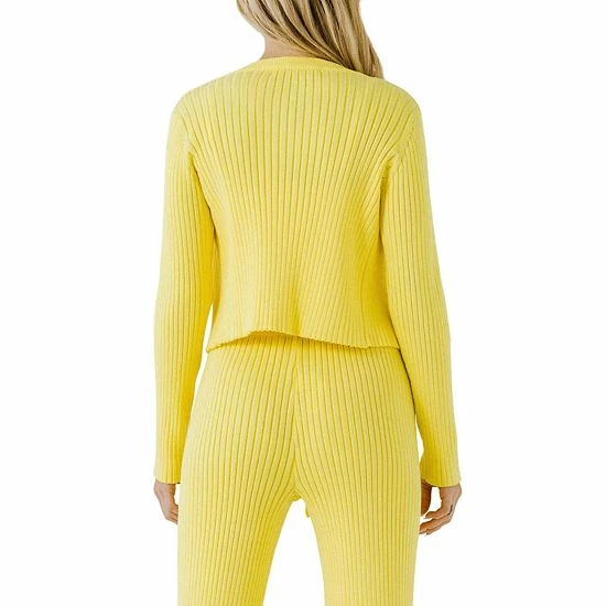Endless Rose Knit Cropped Lounge Cardigan Lime 4 Endless Rose Knit Cropped Lounge Cardigan Lime - Image 2