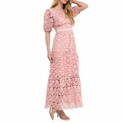 Endless Rose Puff Sleeves Lace Tiered Maxi Dress 4 Endless Rose Puff Sleeves Lace Tiered Maxi Dress -Endless Rose shop unnamed file 574