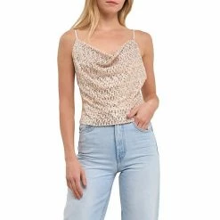 Endless Rose Cowl Neck Sequin Top
