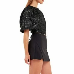 Endless Rose Sequins With Velvet Back Straps Top -Endless Rose shop unnamed file 598