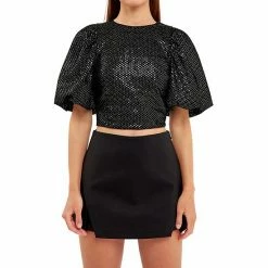 Endless Rose Sequins With Velvet Back Straps Top -Endless Rose shop unnamed file 599