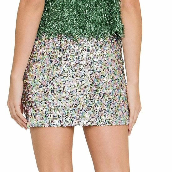 Endless Rose Multi Sequin Mini Skirt Endless Rose Multi Sequin Mini Skirt -Endless Rose shop unnamed file 629