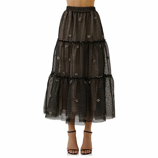 Endless Rose Star Sequins Mesh Layered Skirt Endless Rose Star Sequins Mesh Layered Skirt -Endless Rose shop unnamed file 635
