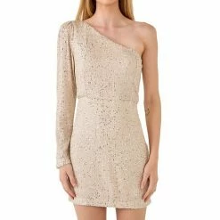 Endless Rose One Shoulder Sequins Mini Dress -Endless Rose shop unnamed file 639