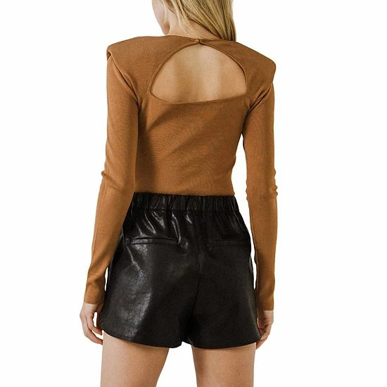 Endless Rose Shoulder Pad Knit Top - Image 2