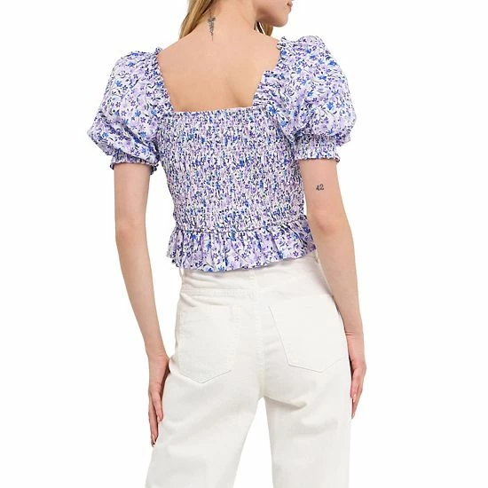 Endless Rose Floral Smocked Top Endless Rose Floral Smocked Top -Endless Rose shop unnamed file 669