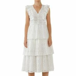 Endless Rose Lace Tiered Midi Dress -Endless Rose shop unnamed file 675