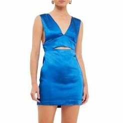 Endless Rose Satin Cut-out Mini Dress