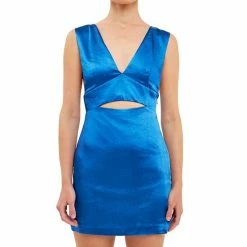 Endless Rose Satin Cut-out Mini Dress -Endless Rose shop unnamed file 679