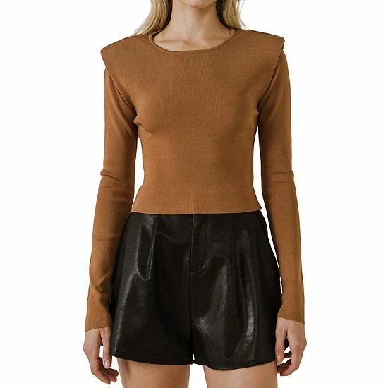 Endless Rose Shoulder Pad Knit Top - Image 4