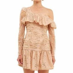 Endless Rose Star Embellished Asymmetrical Dress -Endless Rose shop unnamed file 683