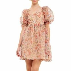 Endless Rose Floral Puff Mini Dress