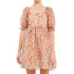 Endless Rose Floral Puff Mini Dress -Endless Rose shop unnamed file 691