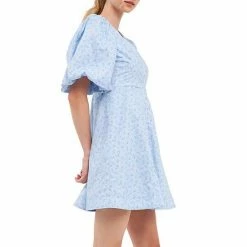 Endless Rose Floral Print Mini Dress With Button Detail -Endless Rose shop unnamed file 698