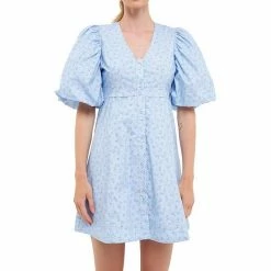 Endless Rose Floral Print Mini Dress With Button Detail -Endless Rose shop unnamed file 699