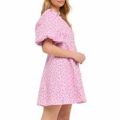 Endless Rose Floral Print Mini Dress With Button Detail -Endless Rose shop unnamed file 718