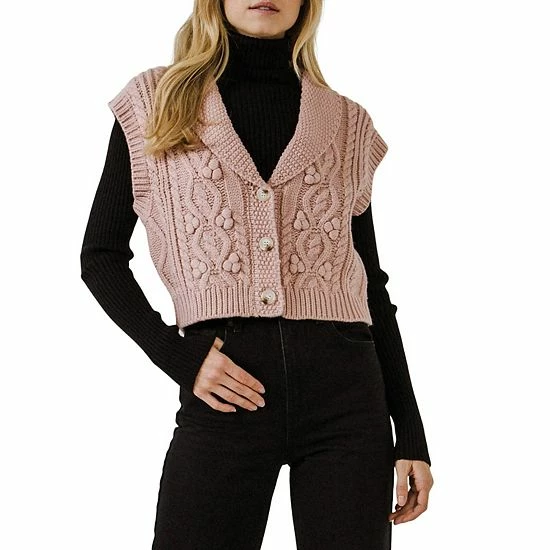 Endless Rose Cropped Sweater Vest