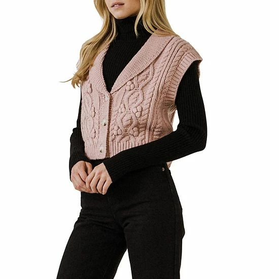 Endless Rose Cropped Sweater Vest - Image 3