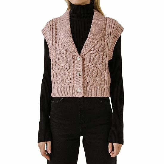 Endless Rose Cropped Sweater Vest - Image 4