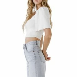 Endless Rose Square Neckline Short Sleeve Top -Endless Rose shop unnamed file 767