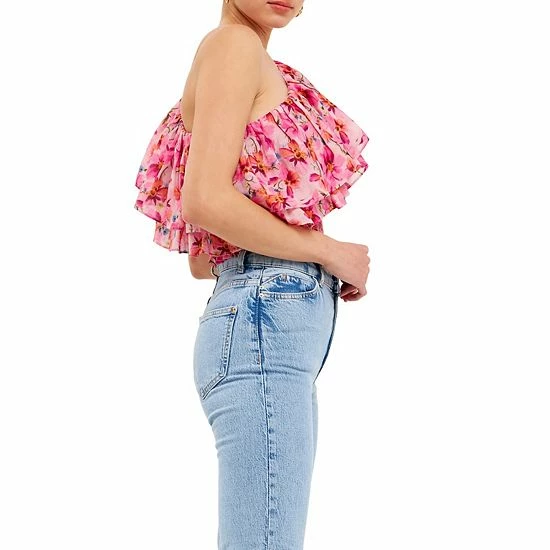 Endless Rose Floral One Shoulder Ruffle Smocked Top 5 Endless Rose Floral One Shoulder Ruffle Smocked Top - Image 3