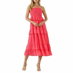 Endless Rose Multi Tiered Mini Gingham Maxi