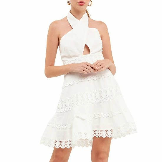 Endless Rose Halter Neck Lace Trim Dress White Endless Rose Halter Neck Lace Trim Dress White -Endless Rose shop unnamed file 795