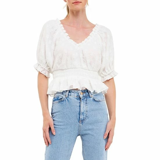 Endless Rose Floral Embroidered Smocked Off Shoulder Top Endless Rose Floral Embroidered Smocked Off Shoulder Top -Endless Rose shop unnamed file 806