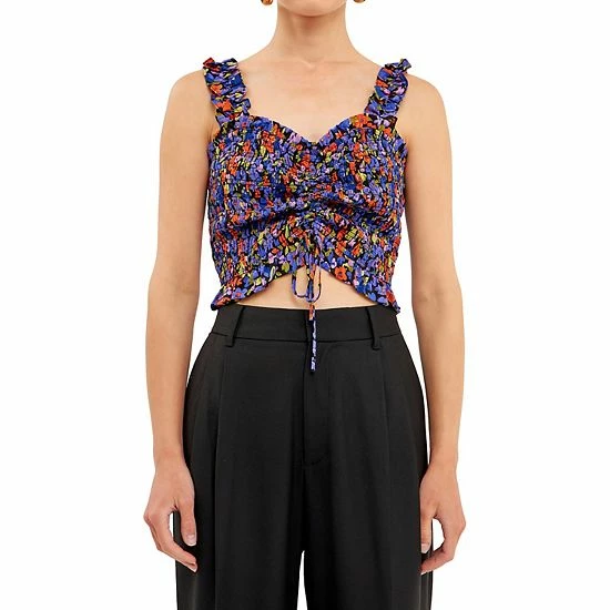 Endless Rose Floral Print Smocked Top 6 Endless Rose Floral Print Smocked Top - Image 4