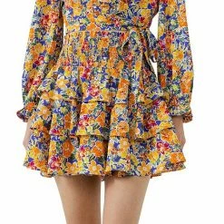 Endless Rose Floral Smocked Tiered Mini Skirt