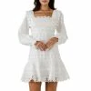 Endless Rose Square Neckline Lace Trim Dress White -Endless Rose shop unnamed file 830