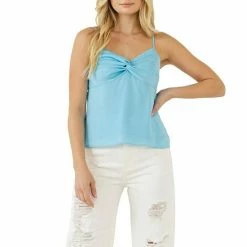 Endless Rose Satin Effect Knotted Top