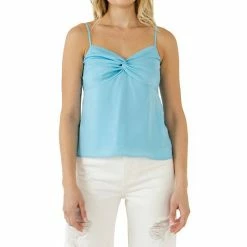 Endless Rose Satin Effect Knotted Top -Endless Rose shop unnamed file 885