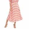 Endless Rose Gingham Pleated Midi Skirt