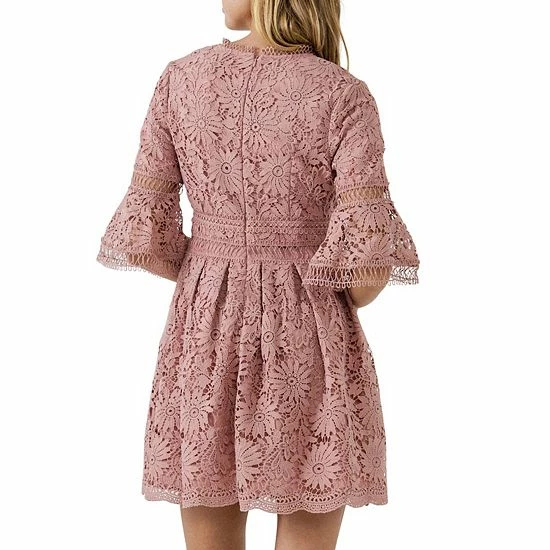 Endless Rose All Of Lace Bell Sleeve Dress 4 Endless Rose All Of Lace Bell Sleeve Dress - Image 2