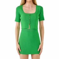 Endless Rose Half Sleeve Button Up Cardigan Top Green 5 Endless Rose Half Sleeve Button Up Cardigan Top Green -Endless Rose shop unnamed file 906