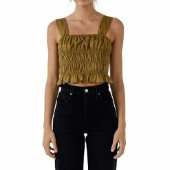 Endless Rose Smocked Ruffle Top Olive 5 Endless Rose Smocked Ruffle Top Olive -Endless Rose shop unnamed file 911