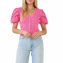 Endless Rose Puff Short Sleeve Cardigan Green -Endless Rose shop unnamed file 971
