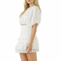 Endless Rose Laced Bubble Cropped Blouse 4 Endless Rose Laced Bubble Cropped Blouse -Endless Rose shop unnamed file 987